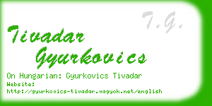 tivadar gyurkovics business card